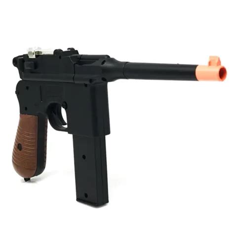 Ww2 New Airsoft Toy Gun Mauser C69 Broomhandle With 2 Magazines