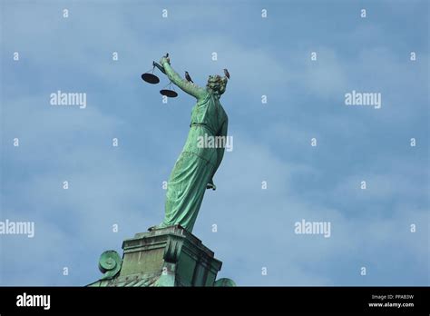 Statue Of Lady Justice On Top Of Rockingham County Courthouse In