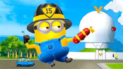 Firefighter Minion Jumps Over 180 Obstacles Lvl 374 Minion Rush Game