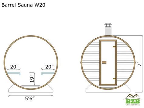 4 Person Barrel Sauna W20 Bzb Cabins
