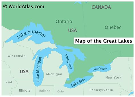 Great Lakes Political Map