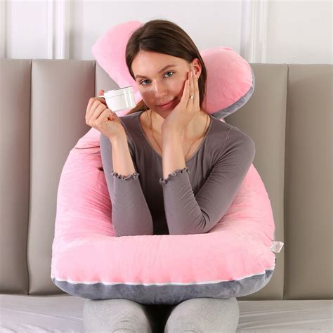 Maternity Pregnancy Pillow U Shape Belly Contoured Body Support W Velvet Cover Ebay