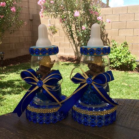 One Royal Blue Prince Baby Shower Centerpiece By Marshmallowfavors