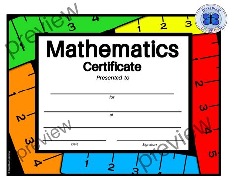 Math Certificate Pdf Math Certificate School Certificates Classroom