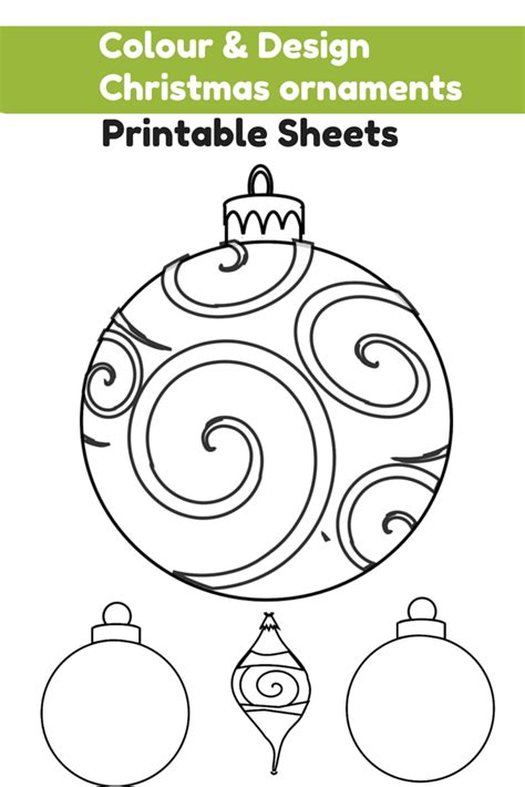 The coloring page you create can then be colored online with the colorful gradients and patterns of scrapcoloring! Colour and Design your own Christmas Ornaments Printables ...
