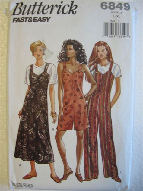 Butterick Misses Jumper Dress And Jumpsuit Sewing Pattern 6849