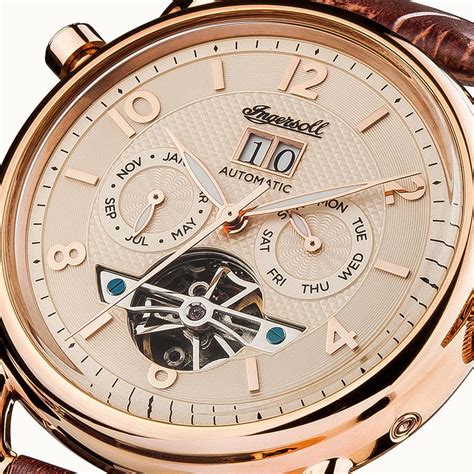 Ingersoll New England Automatic Cream Dial Leather Men's Watch I00901
