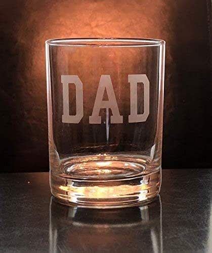 Double Rocks Glass Fathers Day Whiskey Dad Glasses