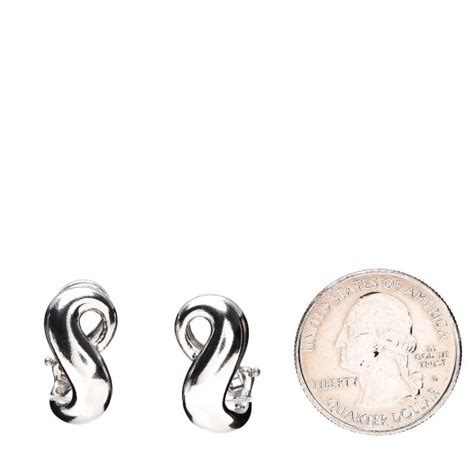 Tiffany Sterling Silver Infinity Earrings 552819