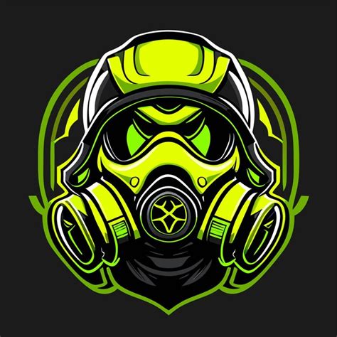 Premium Vector Gas Mask Sports Mascot Gaming Logo