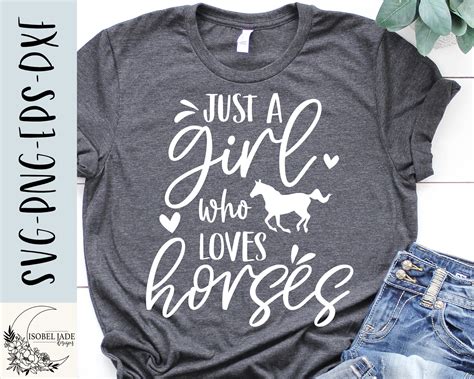 Just A Girl Who Loves Horses Svg Design Horse Lover Svg File Etsy