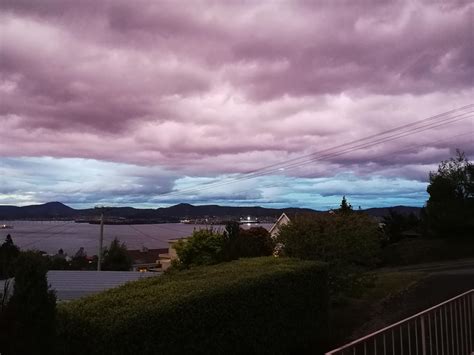 Most Unique Sky Colours I Have Ever Seen Hobart Tasmania Oc