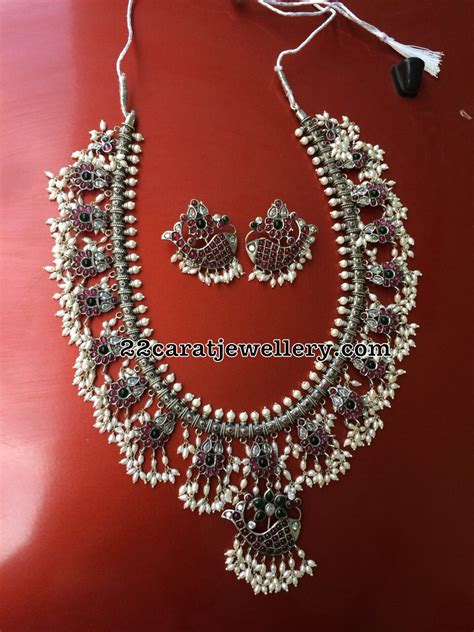 925 Silver Oxidized Necklace Jewellery Designs