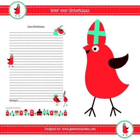 Een Brief Voor Sinterklaas Sinterklaas Brief Briefpapier