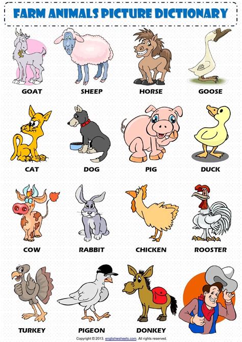 Kết Quả Hình ảnh Cho Farm Animals English Vocabulary Farm Animals