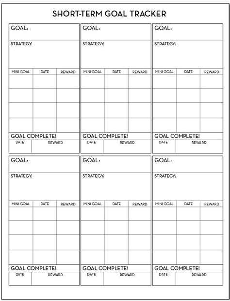 16 Printable Goal Sheets to Help You Stay on Track This