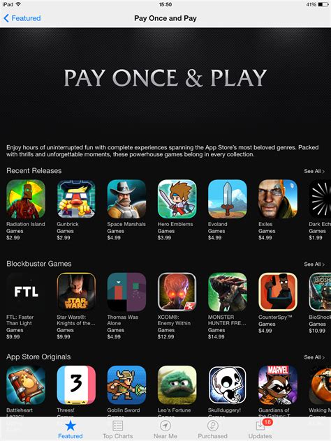 Making the no wifi gaming experience a lot better. Apple highlights games without in-app purchases in the App ...