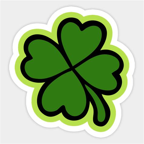 Home And Garden 4 Leaf Clover Four Leaf Lucky Sticker Decal Graphic Vinyl