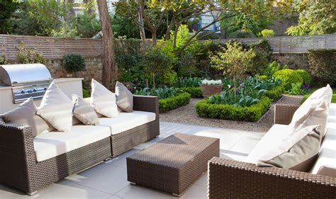 A piece of ground in a garden/yard or park where flowers are grown. Porcelain patios and Millboard decks: the easy-care ...