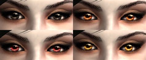 Mod The Sims Twilight Vampire Eyes 4 Colours