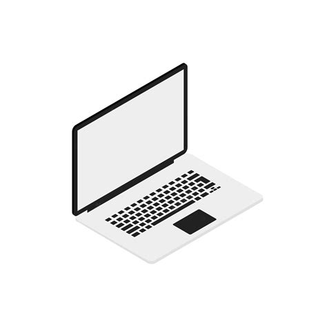 Premium Vector Isometric Laptop On White Vector Illustration Side