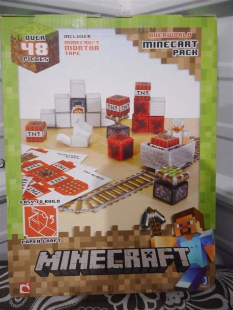 Minecraft Papercraft Minecart Set Over 48 Piece New 1898601806