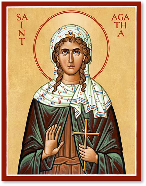 Saint Agatha Icon Women Saints Monastery Icons