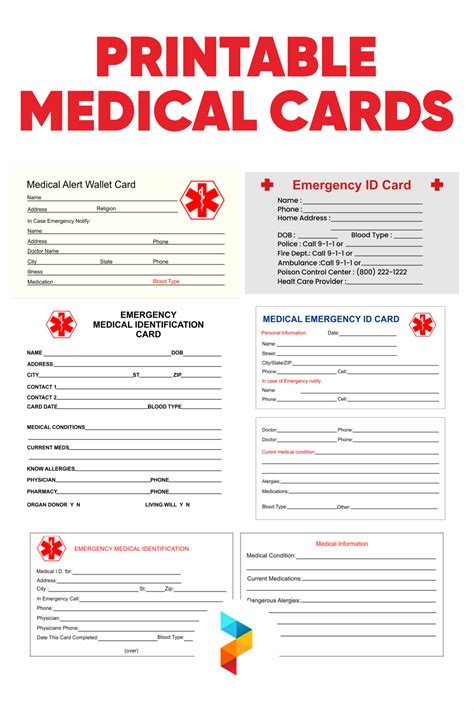 Free Printable Medical Id Card Template Printable Templates