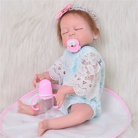 Keiumi Lovely 22 Inch Reborn Baby Dolls Full Silicone Vinyl With