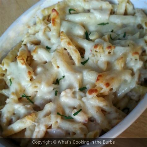 Whats Cooking In The Burbs Skinny Chicken Alfredo Pasta Bake