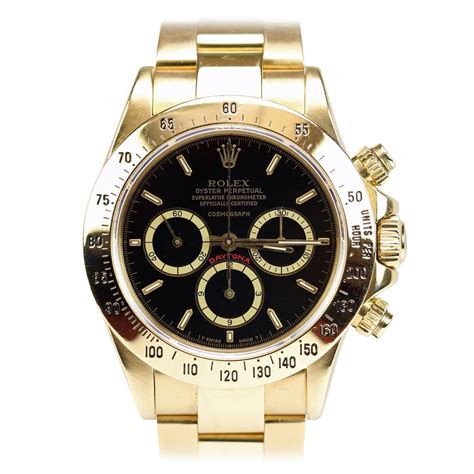 Rolex Yellow Gold Floating Cosmograph Daytona Ref 16528 C1987 For Sale