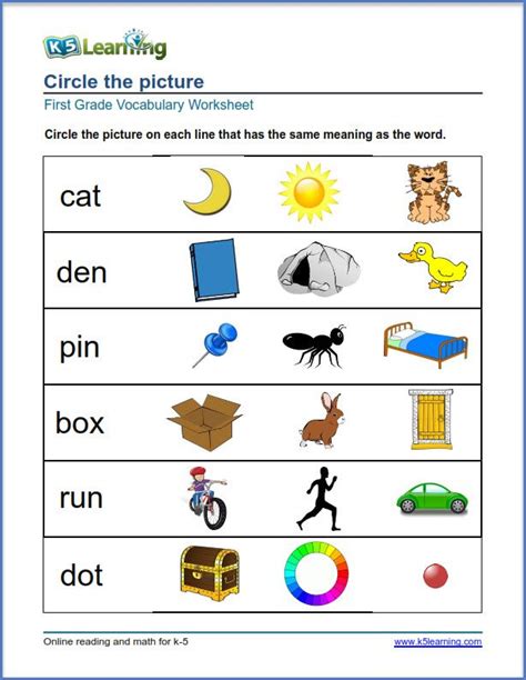 worksheet  st std english google search vocabulary worksheets