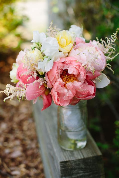 Pink Bridal Bouquet With Roses And Peonies Bridal Bouquet Pink