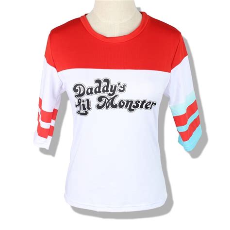2016 Suicide Squad Harley Quinn Daddys Lil Monster T Shirt Halloween