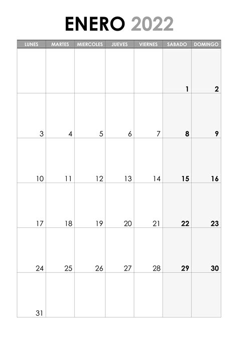 Calendario Enero 2022 Calendariossu