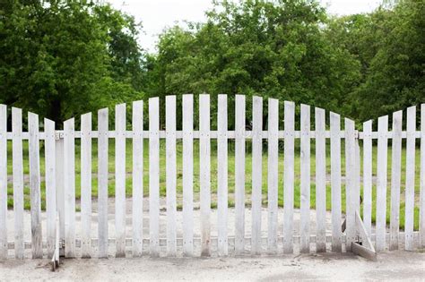 Wooden Fence Solid Privacy In Rustic Style Long Country Style Garden