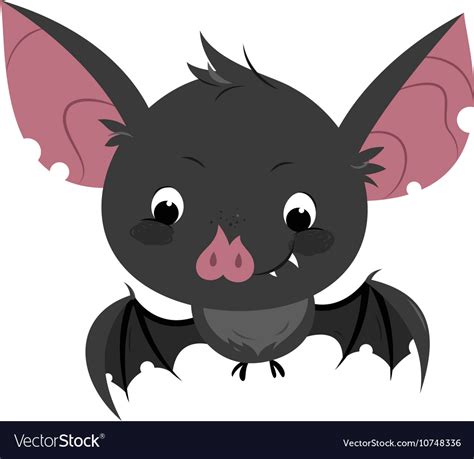 Cute Cartoon Bat Character Royalty Free Vector Image