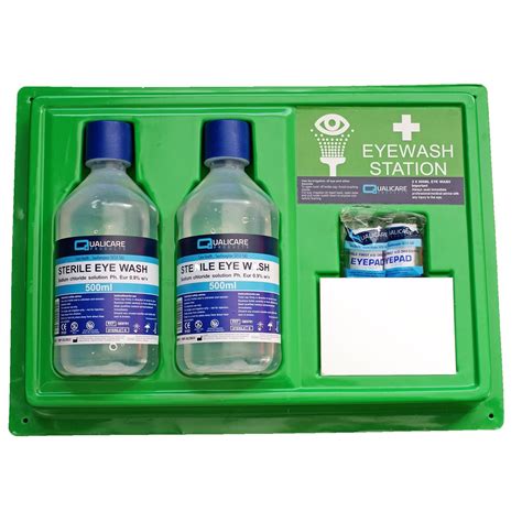 Bottle of water additive or 1. Eye Wash Station, + Mirror + Sign, Inc. 2 x 500ml