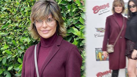 Lisa Rinna 54 Dons Coat And Leather Trousers To Join Daughter Amelia