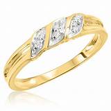 Our light court mens yellow gold wedding rings are curved on the outside and curved on the inside for your comfort. 1/7 Carat T.W. Diamond Ladies' and Men's Wedding Rings 14K ...