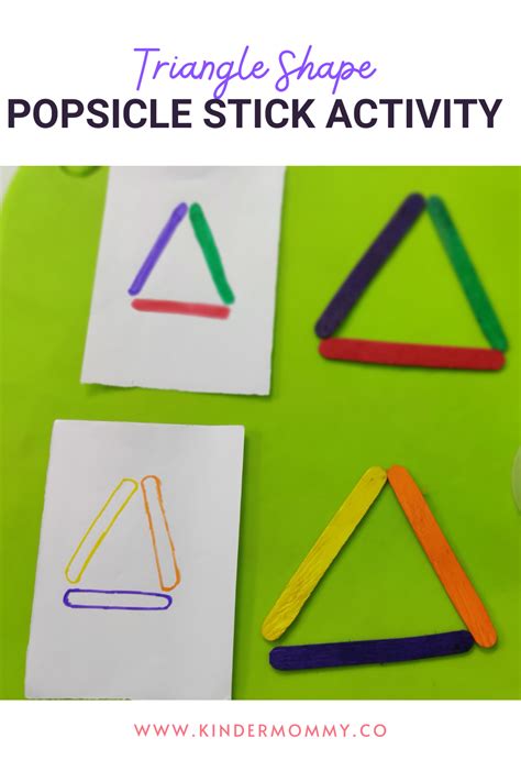 Triangle Shape Popsicle Stick Activity