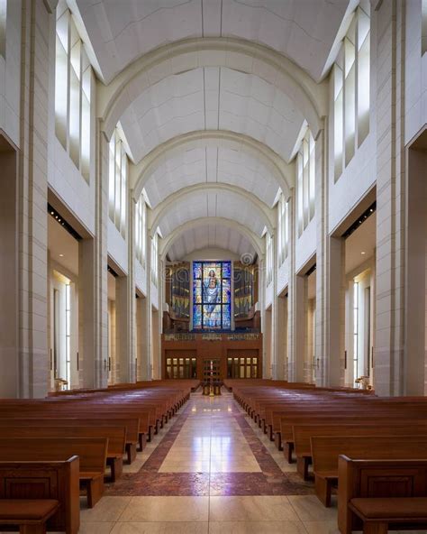 Co Cathedral Of The Sacred Heart Of Houston Texas Editorial Stock