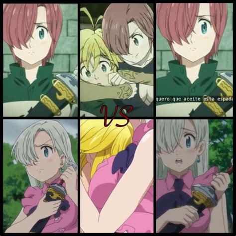 nanatsu no taizai liz vs elizabeth animes pinterest