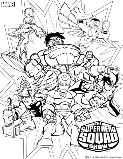 Get This Marvel Coloring Pages Superhero Squad - j3ns0