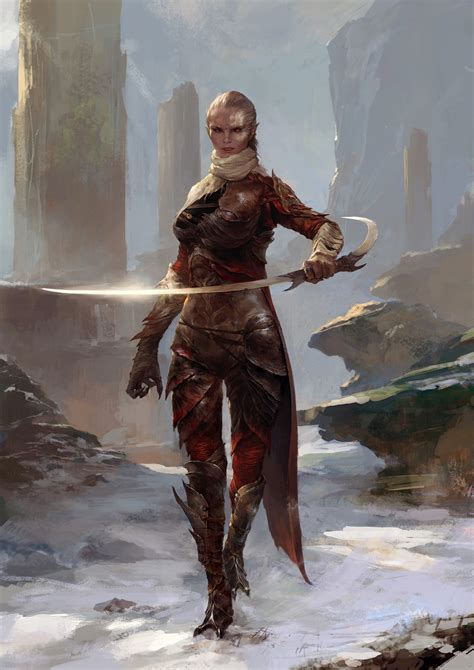 Female Assassin Artwork Fantasy Art Warrior Sword Hd