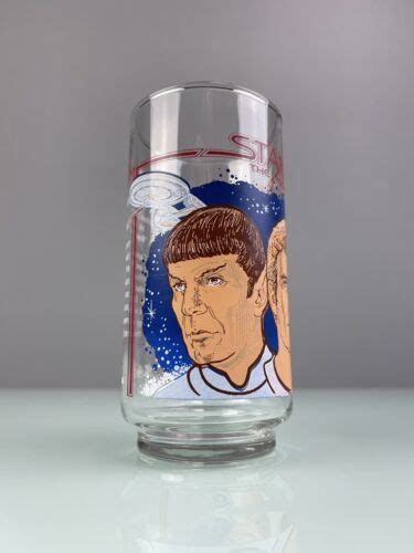 1979 Coca Cola Star Trek Tmp Glass Mr Spock Captain James T Kirk