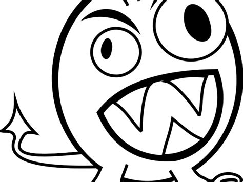 Silly Cartoon Faces Anger Monster Coloring Pages 640x480 Png Download