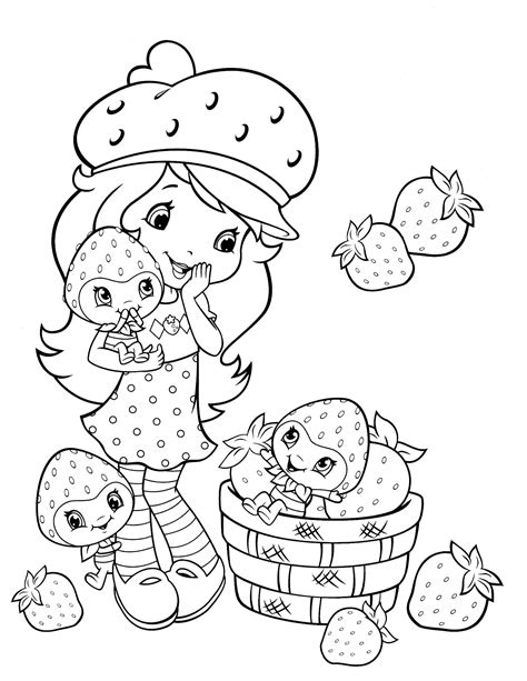 She was originally created by american greetings as a greeting card character. Straberry Shortcake 2 - Coloringcolor.com
