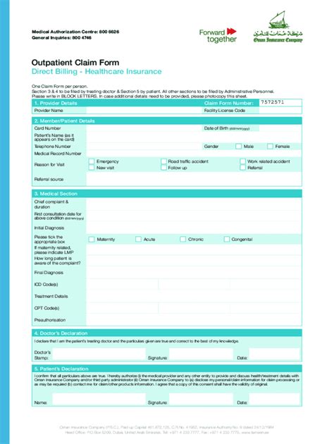 Fillable Online Inpatient And Outpatient Claim Forms Fax Email Print