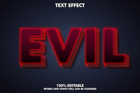 Free Vector Evil Text Effect Creepy Text Style